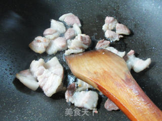 老豆腐盐煎肉的做法步骤：4