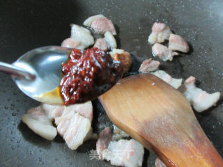 老豆腐盐煎肉的做法步骤：6