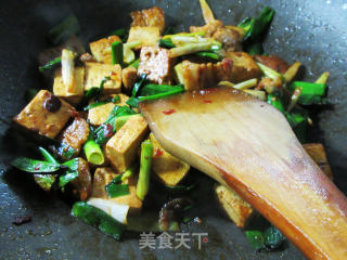 老豆腐盐煎肉的做法步骤：9