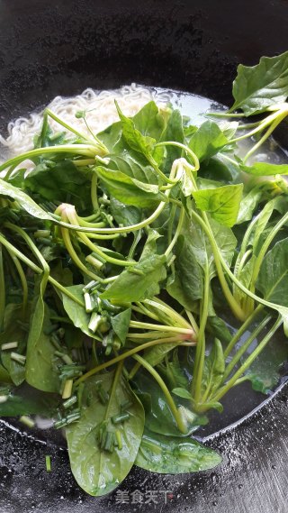 菠菜鱼丸面的做法步骤：5