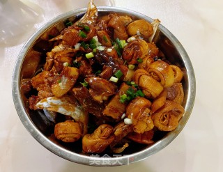 鱼头炖五花肉的做法步骤：7
