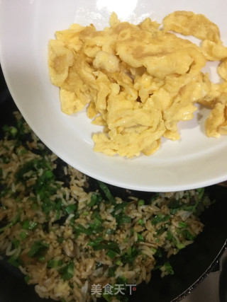 蒜苗蛋炒饭的做法步骤：9