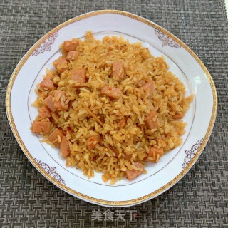 辣白菜午餐肉炒饭的做法步骤：10
