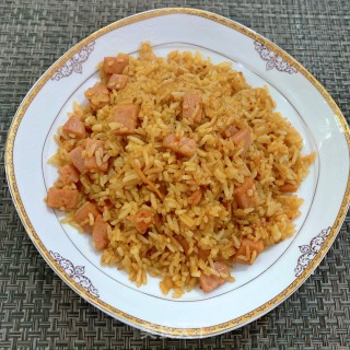 辣白菜午餐肉炒饭的做法步骤：11