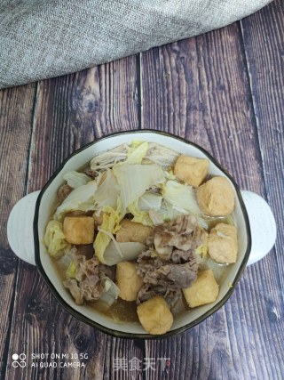 金针菇肥牛炖白菜的做法步骤：10