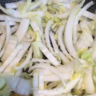 荷包蛋炖煮白菜梆的做法步骤：4