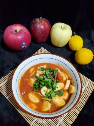 番茄牛肉炖年糕的做法步骤：10