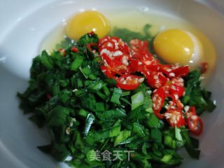 韭菜煎蛋的做法步骤：2