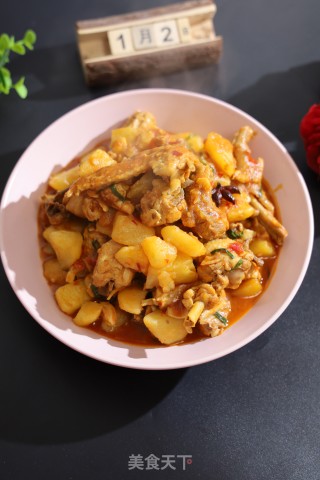 土豆炖鸡肉的做法步骤：11
