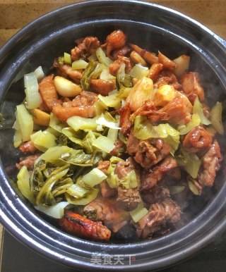 啫啫鸡煲的做法步骤：16
