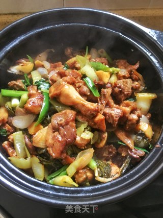 啫啫鸡煲的做法步骤：21