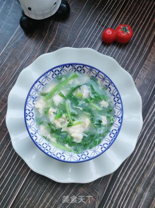 茼蒿菜汤的做法步骤：11