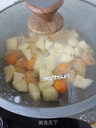耙耙柑苹果糖水的做法步骤：7