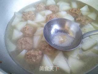白萝卜羊肉丸子汤的做法步骤：7