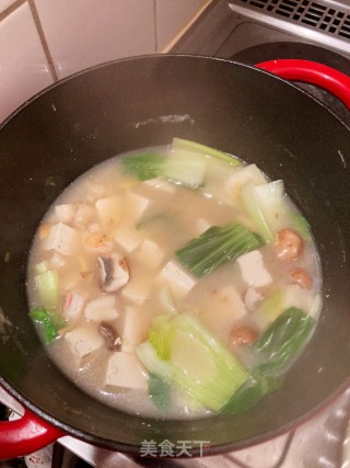 珍珠翡翠白玉汤—鲜虾炖豆腐的做法步骤：6