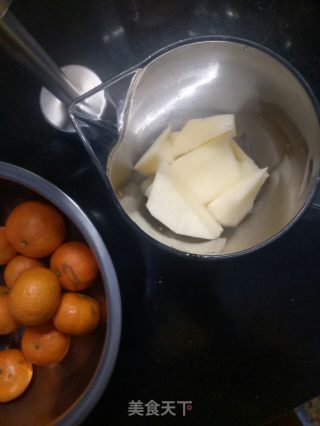 苹果桔子果汁泥的做法步骤：2