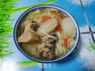 牛尾萝卜汤面的做法步骤：9