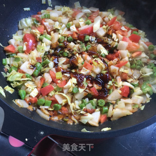 时蔬烩面片的做法步骤：8