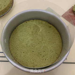 抹茶酸奶慕斯蛋糕的做法步骤：8