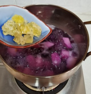 紫薯雪梨桂圆糖水的做法步骤：7