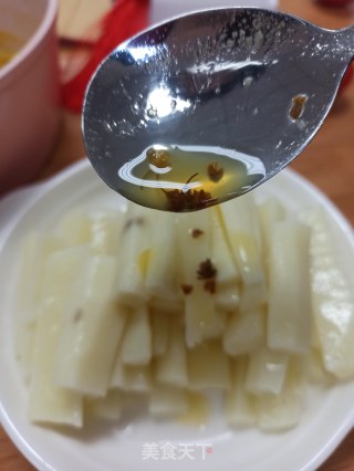橙汁桂花蜜山药的做法步骤：5