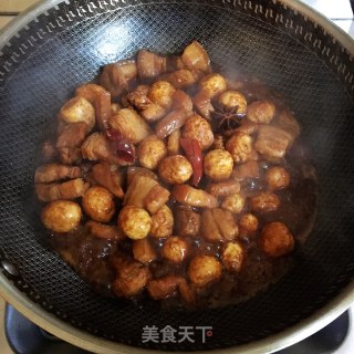 五花肉烧虎皮鹌鹑蛋的做法步骤：8