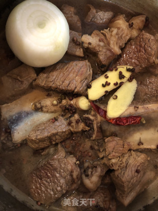 高压锅版家常牛肉的做法步骤：5