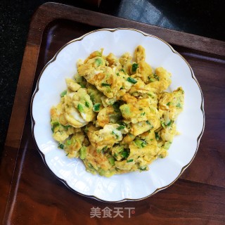 青蒜炒鸡蛋的做法步骤：9