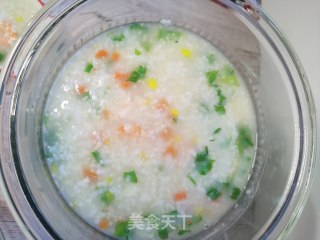 五彩虾仁粥的做法步骤：5