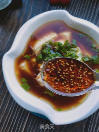 大骨汤蒸豆腐的做法步骤：8