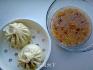#一碗热粥#  玉米黄桃粥的做法步骤：8
