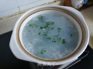 荠菜猪肝粥的做法步骤：4