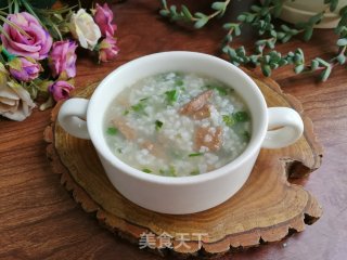荠菜猪肝粥的做法步骤：7