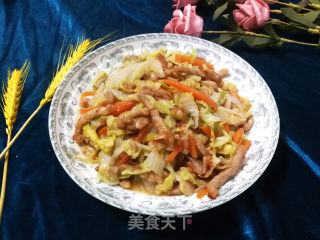 白菜炒肉丝的做法步骤：6