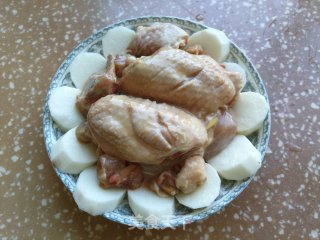 山药蒸鸡肉的做法步骤：5