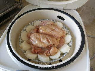 山药蒸鸡肉的做法步骤：6