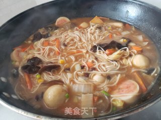 丸子汤面条的做法步骤：13