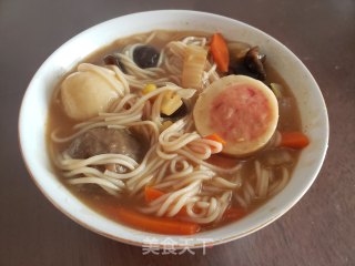 丸子汤面条的做法步骤：15