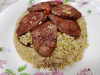 腊肠炒饭的做法步骤：9