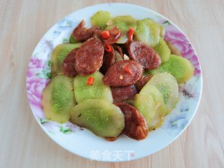 腊肠炒黄瓜的做法步骤：7