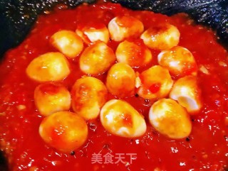 茄汁鹌鹑蛋的做法步骤：9