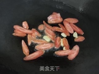 平菇炒油菜的做法步骤：4