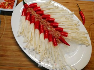 新年菜谱（六）年夜饭上的喜庆鞭炮金针菇的做法步骤：7