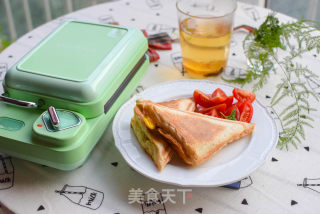 五分钟营养早餐鸡肉三明治的做法步骤：7