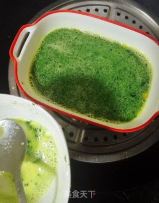 绿色鸡蛋羹的做法步骤：7