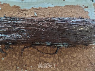 巧克力树桩蛋糕卷的做法步骤：16
