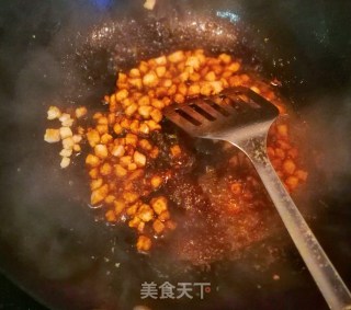肉末炒蒜薹粒的做法步骤：7