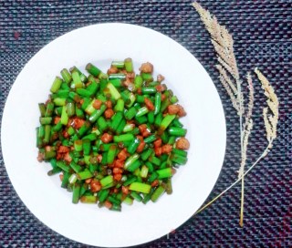 肉末炒蒜薹粒的做法步骤：14