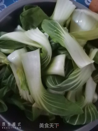 香菇油菜的做法步骤：2