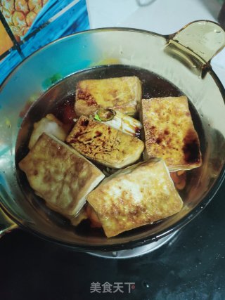 煎豆腐卤鸡翅根的做法步骤：5
